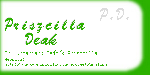 priszcilla deak business card